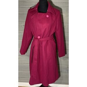 Duberess Womens Pea Coat Long Dress Women’s Size M Trench Long Nwt